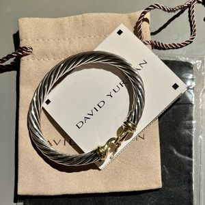 AUTHENTIC David Yurman 7mm Gold Buckle Cable Bracelet